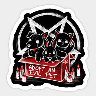 Adopt an evil pet Sticker